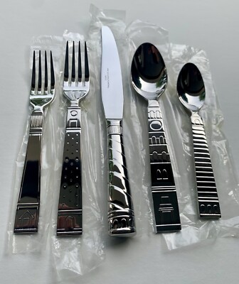 Sasaki Sienna 5 pc Place Setting Stainless Flatware Robert AM Stern Design