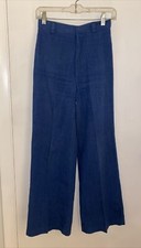 Vintage Wide Leg Trousers Pants Blue 26  Waist Size 4 27.5  Inseam Ladies