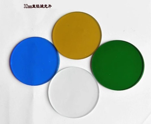 32 35 42 45mm Biological Microscope Filters Green Blue Yellow White Red Glass - Picture 8 of 9