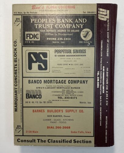 Polk's Cedar Falls, Iowa Directory 1975 Black Hawk County HB Vintage Geneology - Picture 3 of 9