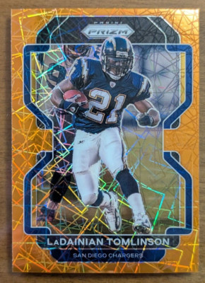 2021 Panini Prizm #174 LaDainian Tomlinson Orange Lazer