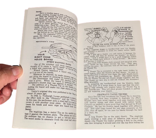 50 FIFTY TRICKS WITH A THUMB TIP Booklet Magic Clown Book Fake Silk Vanishing - Picture 4 of 5