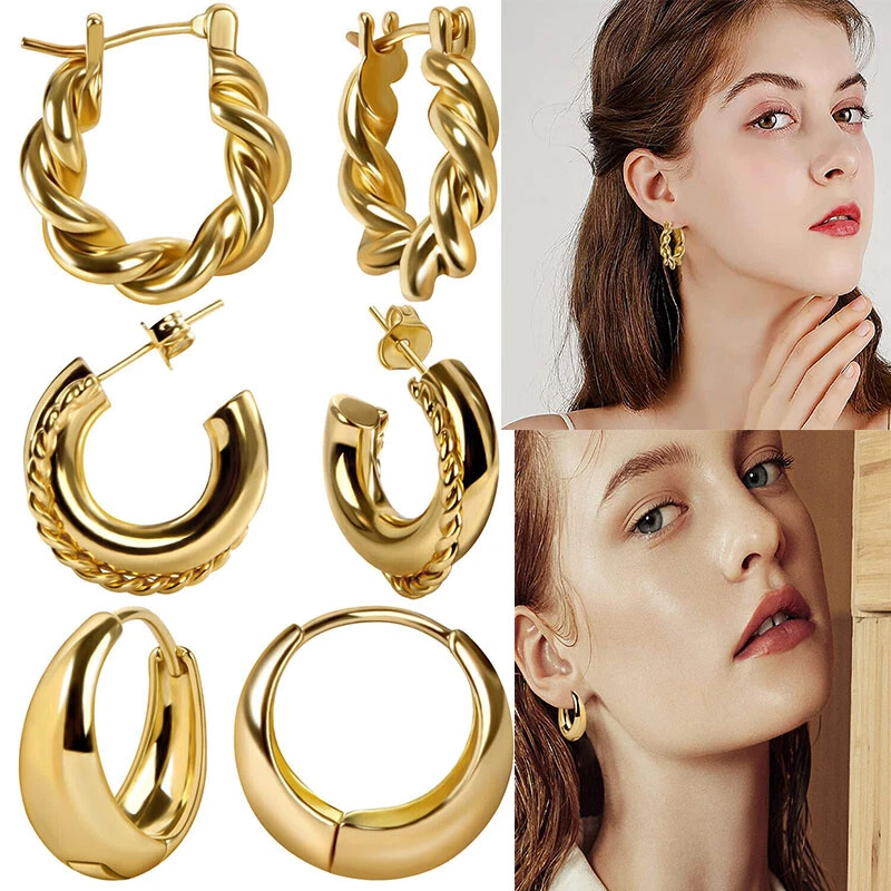 Gold hoop 2024 earrings hypoallergenic