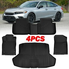 3d Floor Mats Cargo Liner For Honda Civic Sedan 2022-2025 All Weather Liners