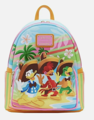 Loungefly Mini Backpack Disney THREE CABALLEROS Beach Scene  display picture 1