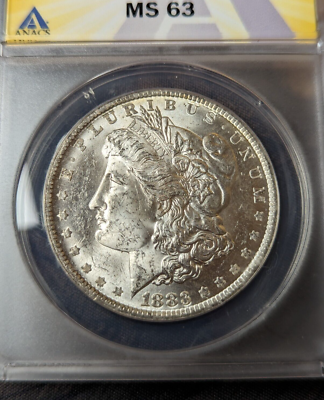 1883-O Morgan Silver Dollar ANACS MS 63 - Superb Luster, Rare New