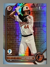 2022 Bowman Draft 1st Edition Jud Fabian Sky Blue Foil #BD-114 Orioles