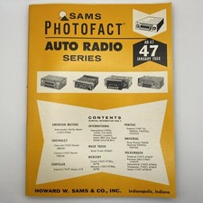 Sams Photofact Auto Radio Series Vol 47 January 1968 AR-47 Chevy VW Pontiac Mack