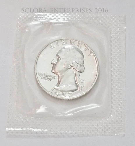 1957 P WASHINGTON QUARTER *UNCIRCULATED*  *90% SILVER GEM PROOF*