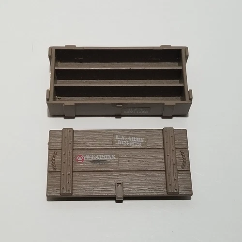 GI Joe Outpost Defender Rifle Crate w Lid Gun Box Play Set Part ARAH 1986