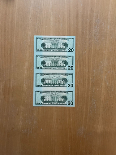 $20 2004 "A" STAR 4 NOTE UNCUT SHEET, VERY NICE EXAMPLE, ON SALE - Picture 2 of 4