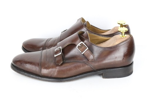 SUITSUPPLY Men Formal Shoes EU42 Brown Pure Calf Leather Monk Strap Classic - Picture 5 of 17