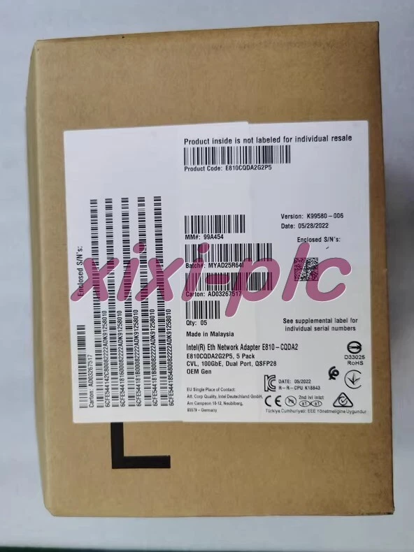 1 NEW Intel E810-CQDA2  100G dual port network card/QSFP28/PCIe 4.0 DHL shipping - Image 2 of 4
