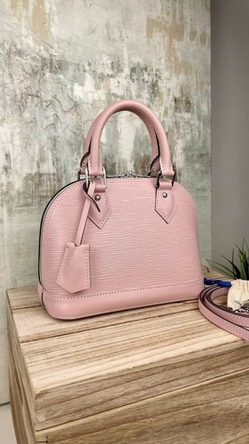 LOUIS VUITTON Authentic Alma BB Epi Leather Rose Ballerine Pink Crossbody LV  Bag | eBay