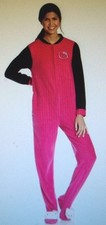 Sanrio 3D HELLO KITTY Footed Pajamas PNK/BLK 1 Piece S M L or XL NWT Pillow-top