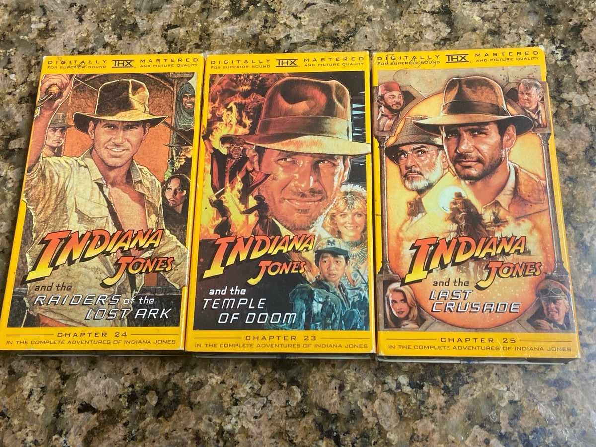 VHS Indiana Jones Raiders Of The Lost Ark The Temple Of Doom Last