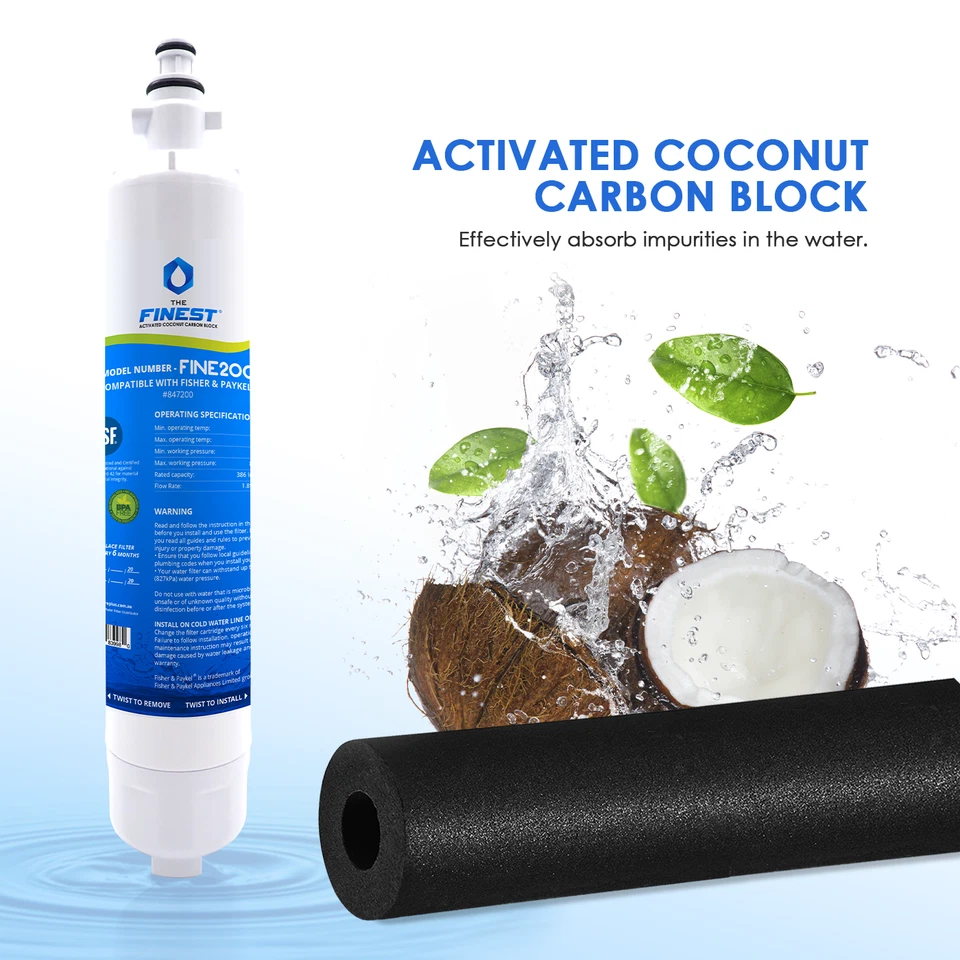 5 X Fisher & Paykel Water Filter Cartridge #847200 by Finest filters FINE200 - image 4 of 4