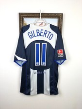 Hertha Home football shirt 2004 Soccer #11 Gilberto Nike Jersey Trikot Size 2XL