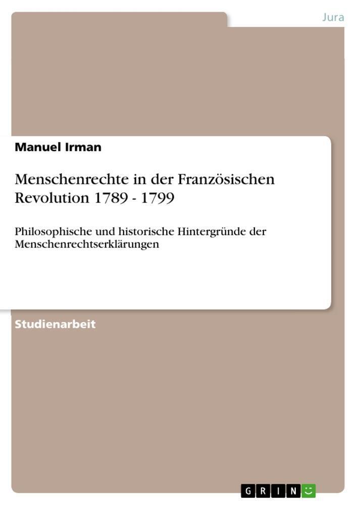 Thumbnail - Menschenrechte In Der Französischen Revolution 1789 - 1799 Manuel