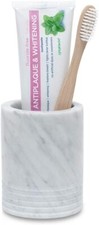 Natural Marble SPA Collection Tumbler Toothbrush Holder Makeup Brush Holder Bath