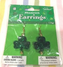 St Patrick's day sparkling earrings