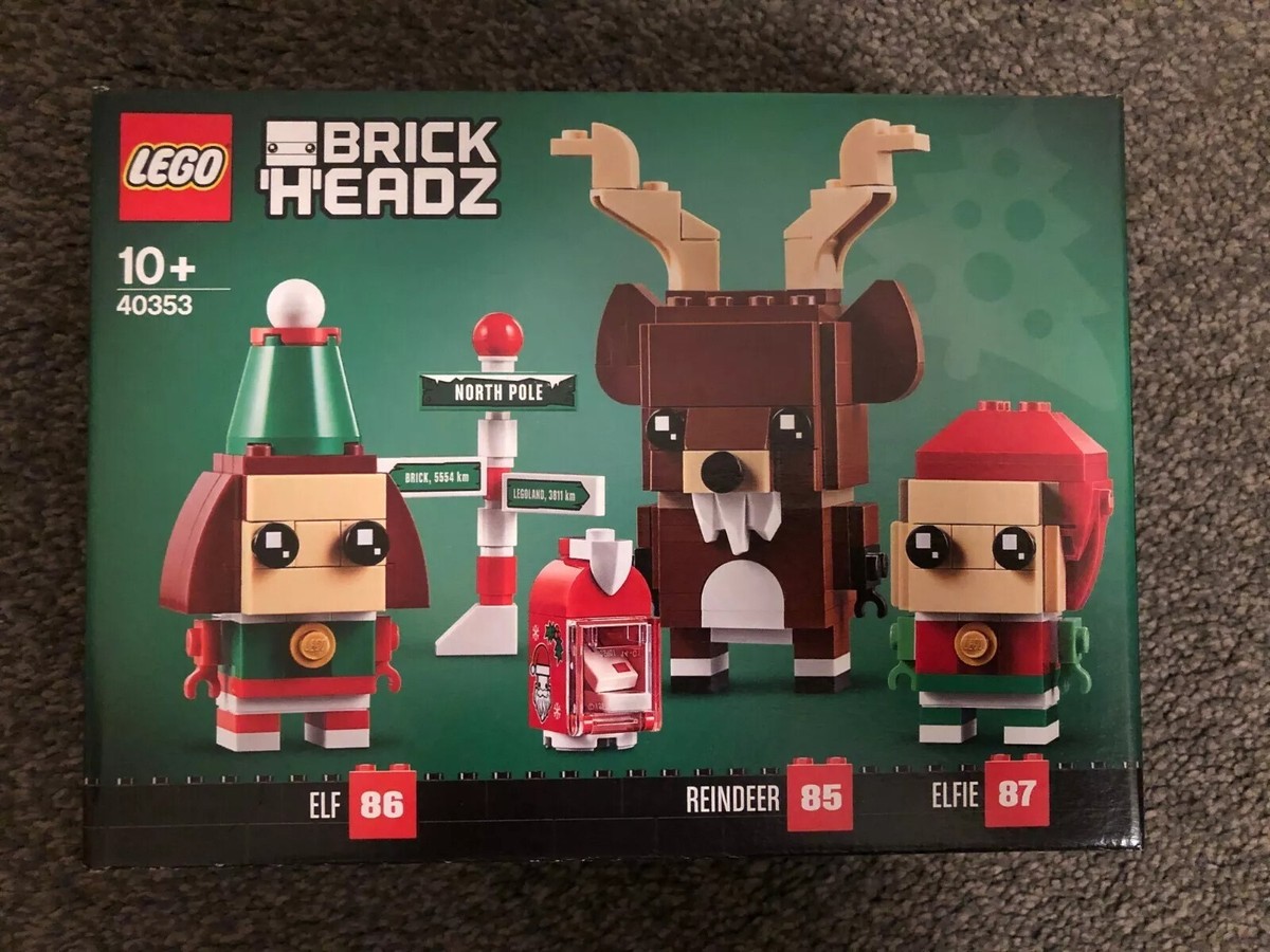 LEGO 40353 BRICKHEADZ #85 REINDEER #86 ELF #87 ELFIE Christmas