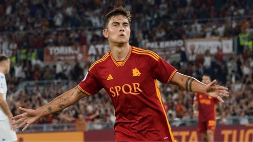 AS Roma Home Jersey 23/24 Dybala #21. SPQR Sponsor size S New with tags - Picture 5 of 6