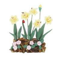 Miniature Yellow Narcissus Flower Clay Plant Dolls House Garden Accessory Miniature Yellow Narcissus Flower Clay Plant Dolls House Garden Accessory