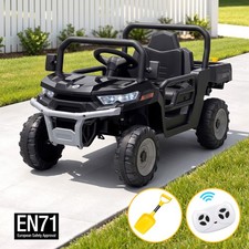 Rigo Ride On Car Kids UTV Dump Truck Electric Car 12V Remote Control Black