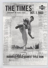 2001 Upper Deck Legends of New York The Times Carl Hubbell #174 HOF 0a1