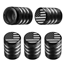Tire Valve Stem Cap Cover - 5 Pack Tire Air Cap Metal with Plastic Liner Co...