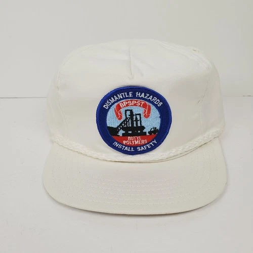 Vintage Exxon ? Oil & Gas Hat Rope Snapback Made in USA