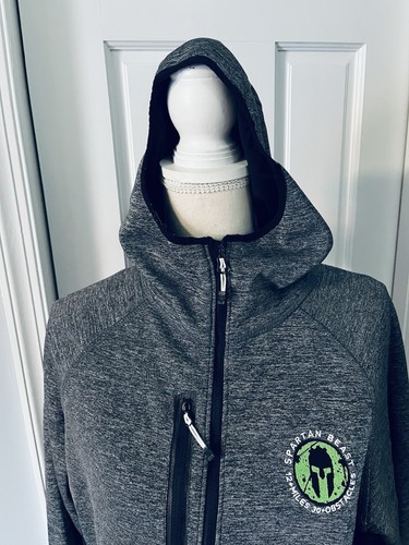 Spartan Race Super Beast Mujer Cremallera Sudadera con Capucha Chaqueta Gris 2017 Grande - Imagen 2 de 13