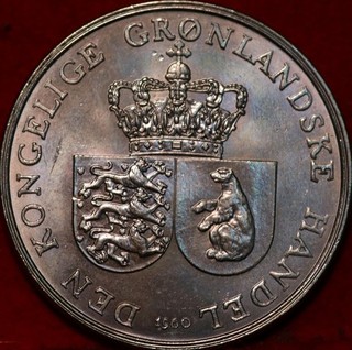 Uncirculated 1960 Greenland Krone Foreign Coin