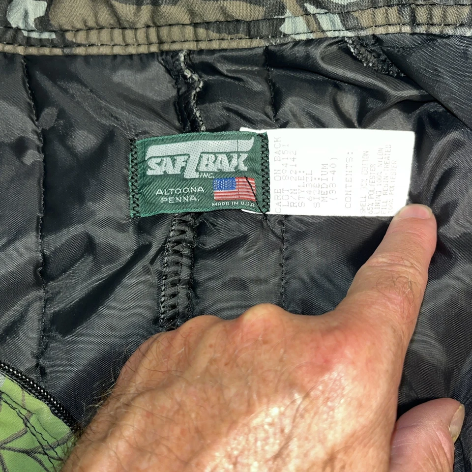 Mono de colección Realtree TreeBark hojas camufladas para hombre mediano caza una pieza Foto 3 de 4