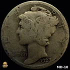 1923 Mercury dime 90% Silver Circulated AG-G US Coin "Actual Coin"