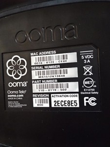 Ooma Telo Free Home Phone Service VoIP Phone - Black