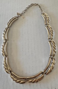 Vintage Monet Chain Link Silver Tone Necklace EUC