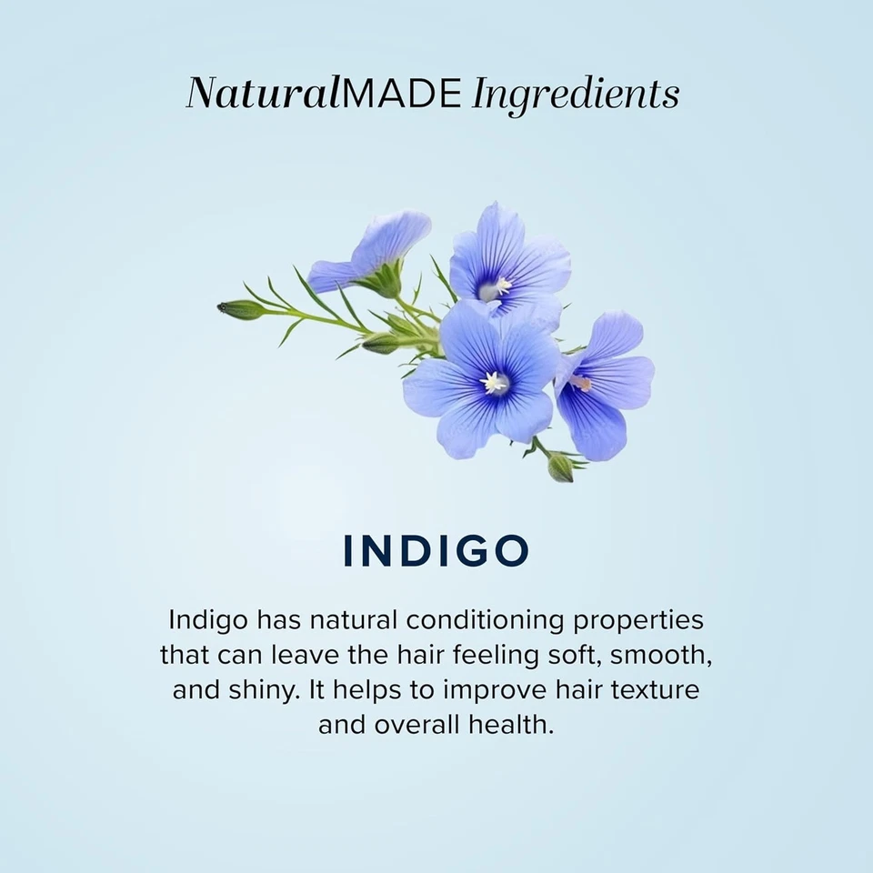 Натуральный травяной цвет волос Khadi — индиго без химикатов и безопасный | 150 г - Изображение 3 из 4