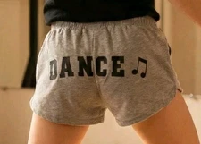 Shorts GRAY "DANCE" by Body Conditioning Gear "I ♡ SPORTS" Youth M