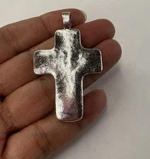Silpada Sterling Silver Matte Textured Cross Pendant S2025