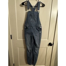 Levi Strauss and Co. Jean Overall Juniors Sz 16 Y2K Distressed Blue