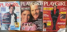 Lot of 5 , 1983 Playgirl Magazine With Harrison Ford , Nick Nolte , Rod Stewart