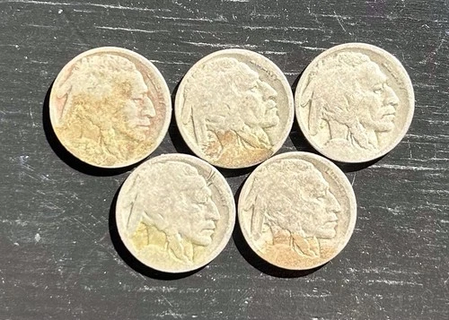 Lot Of 5 Buffalo Nickel Denver Mint No Date