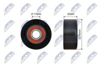 Nty RNK-TY-035 Umlenk-/FüHrungsrolle, Keilrippenriemen FüR Toyota