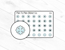 1726 Snowflake Date Covers Planner Stickers.