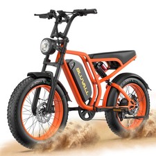 1800W Electric Bike 20" Fat Tire 48V/52V Removable Battary Mountain E-Bike E MTB