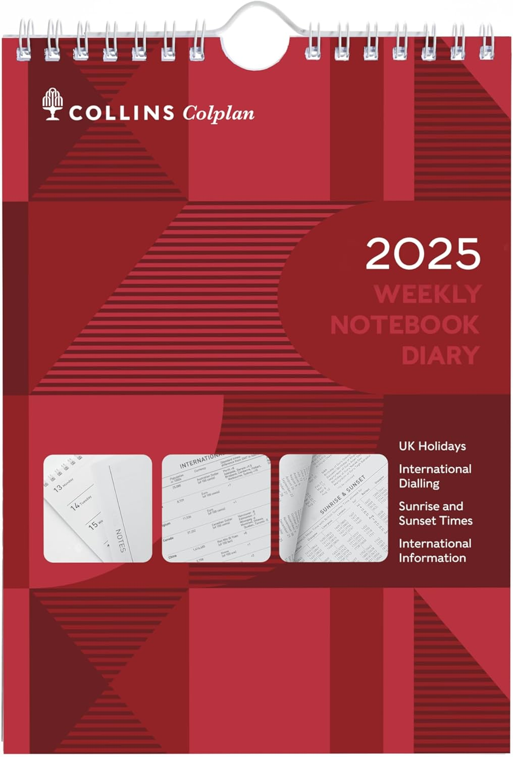 Collins Colplan 2025 - A5 Weekly Spiral Planner Diary Calendar (60-25) - Week to