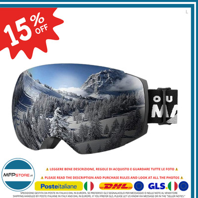 OutdoorMaster PRO Ski Snowboardmaske Ohne Rahmen UV400 Unisex OM-2