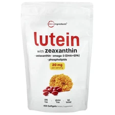 2 X Micro Ingredients, Lutein With Zeaxanthin, 400 Softgels